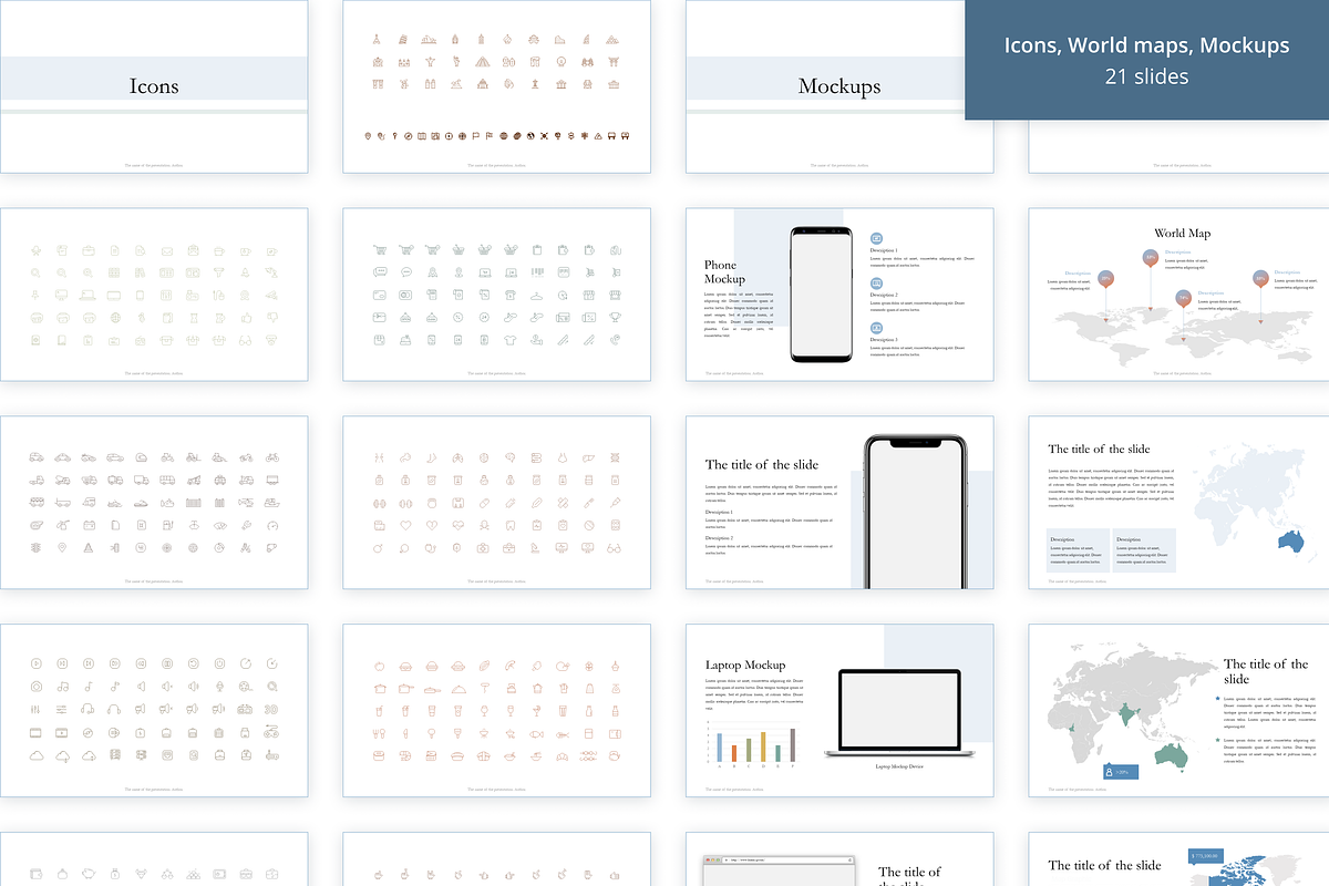 Sky presentation template PowerPoint, a Presentation Template by KaluginaWEB (Photo 4 of 9)