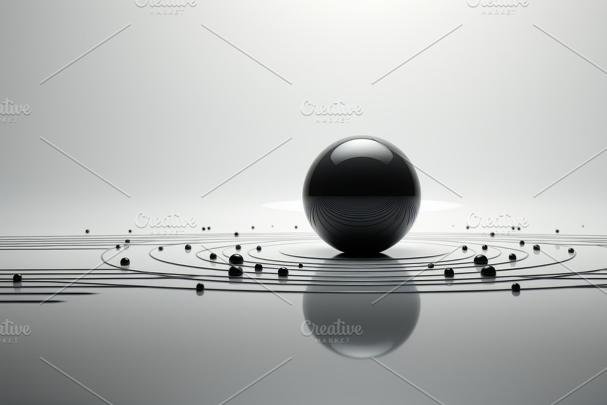 41 Black spheres illustrations, an Object Illustration by Handmadefont (Photo 12 of 41)