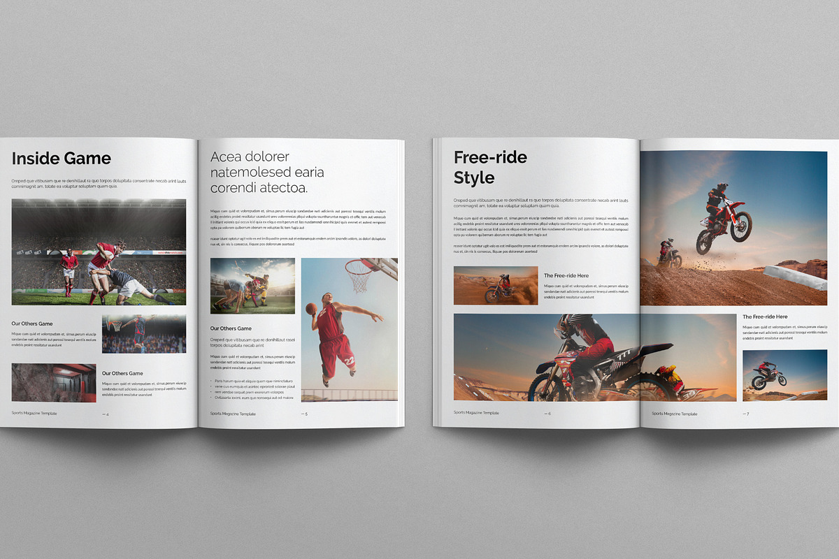 Sports Magazine Template, a Magazine Template by E-Type (Photo 3 of 7)