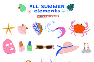 Summer Clipart, Prints, Quotes