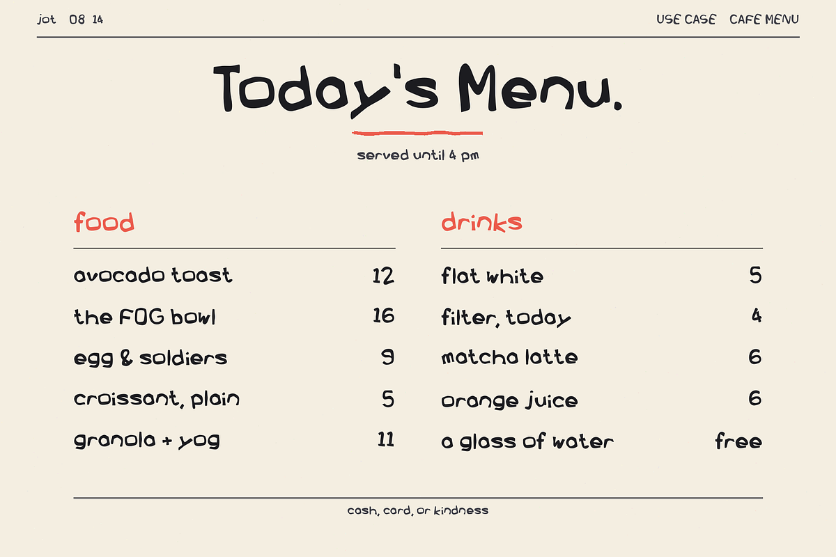 Jot — a Hand-Made Display Font, a Handwritten Font by Lettra Studio (Photo 7 of 13)