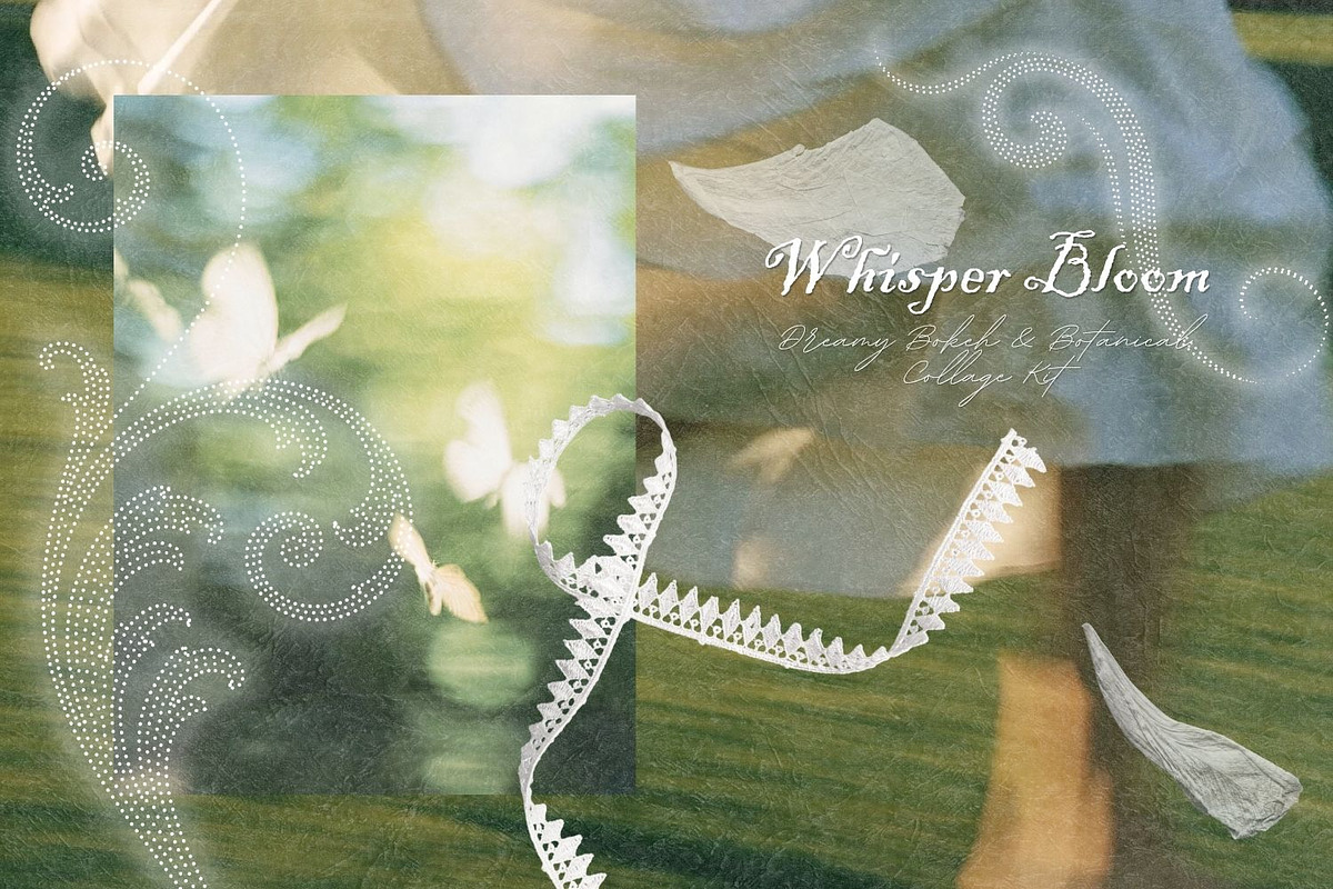 Whisper Bloom / Bokeh Collage Kit, an Object Graphic by Natali Batu (Photo 6 of 14)