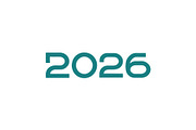 2026 Number Typography Vector Set, a Work Illustration by Vectorium Studio (Thumbnail 4 of 20)