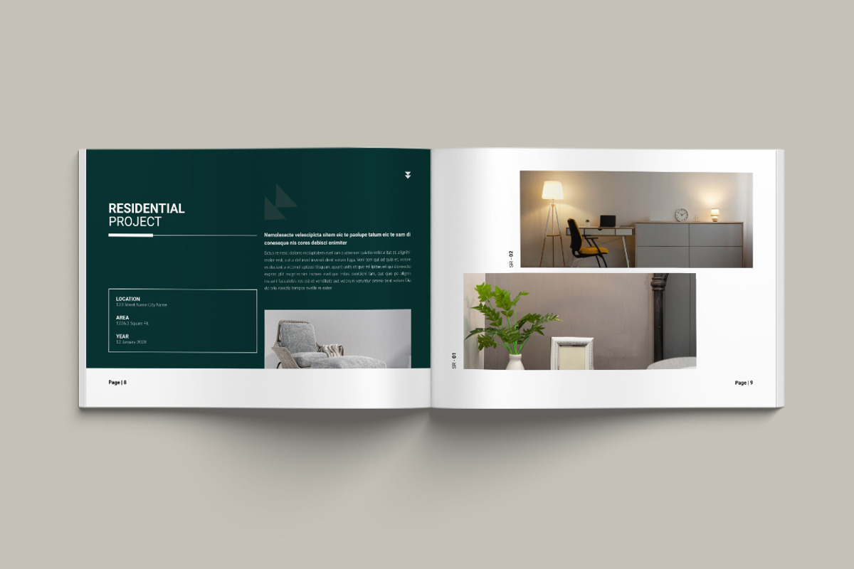 Interior Portfolio Brochure, a Brochure Template by Pixelpick (Photo 5 of 9)