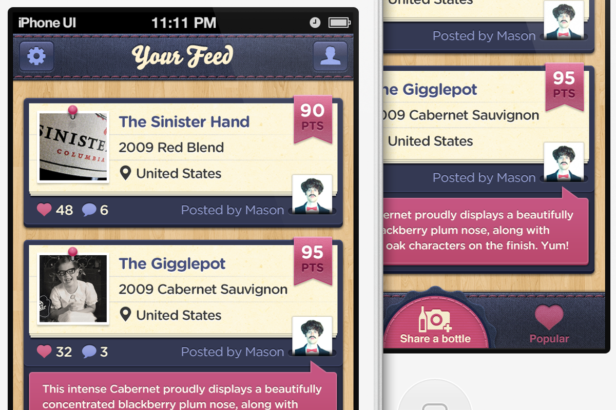 Blueberry iPhone UI Template, a Templates & Theme by Mason Yarnell (Photo 1 of 5)