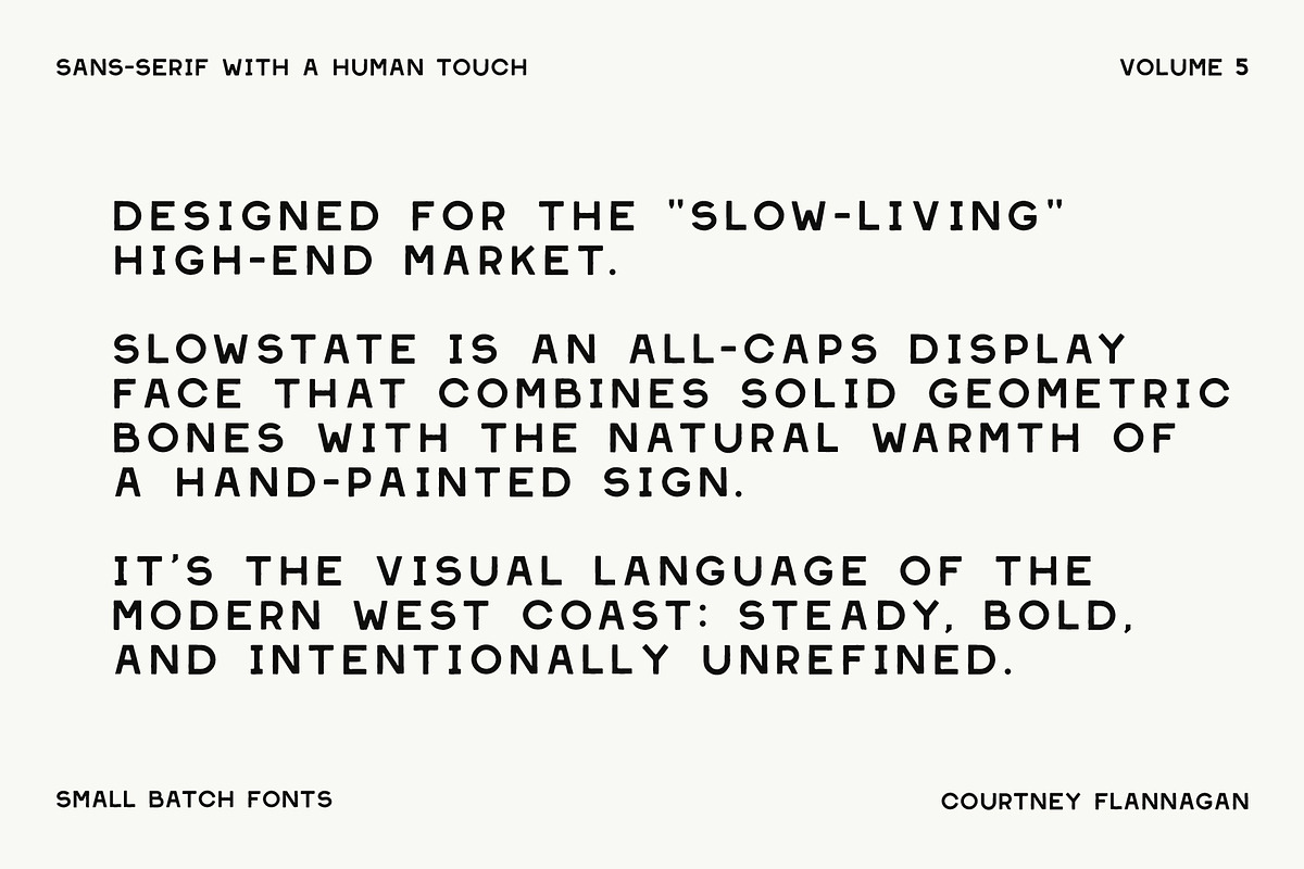 Slowstate | Malibu-inspired display, a Sans Serif Font by Courtney Flannagan Design (Photo 4 of 11)