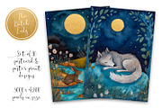 Sleeping Animals Postcards & Prints, an Animal Illustration by The Dutch Lady Designs (Thumbnail 2 of 4)