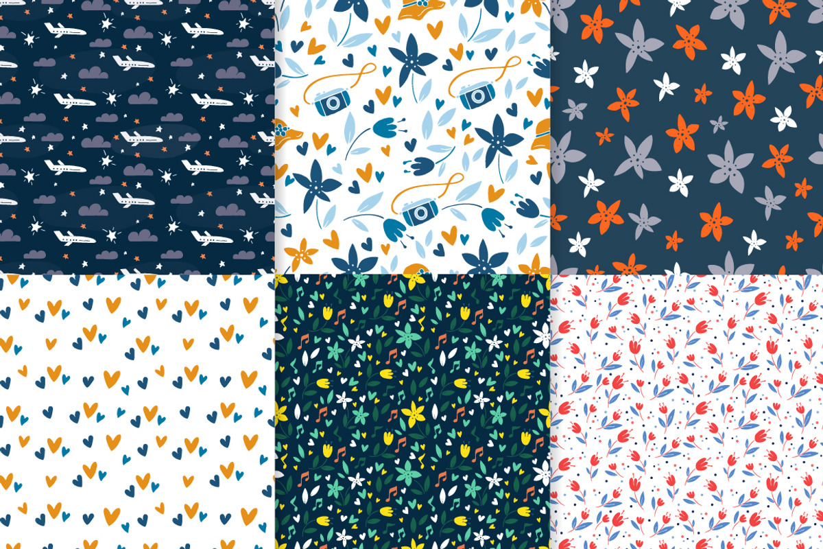 Meadow 100 floral seamless patterns, a Pattern Graphic by DariSmartArt (Photo 18 of 33)