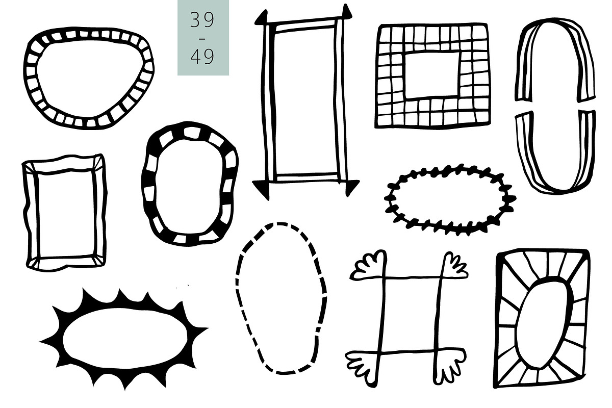 INKED FRAMES freehand doodle vector, an Object Graphic by Lena Nikolaeva (Photo 8 of 12)