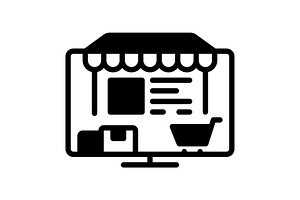 Marketplace outlet solid icon, a Solid Icon by Creative priyanka