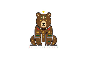 Christmas Bear Decorative Graphic, a Branding & Logo Template by Vectorium Studio