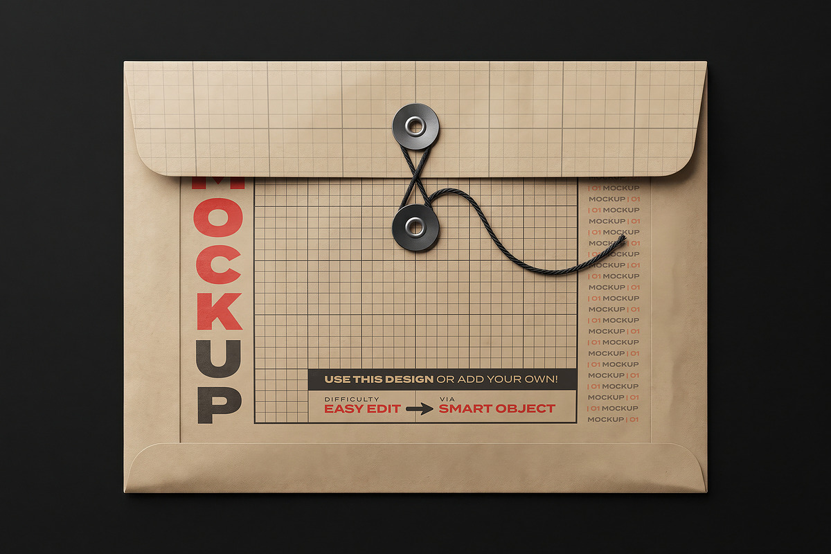 Envelopes with Closure Mockups, a Merchandise Mockup by Luuqas Design (Photo 3 of 4)