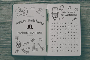 Mister Sketchnote Handwritten Font