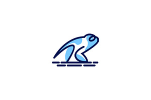 Line Art Frog Logo