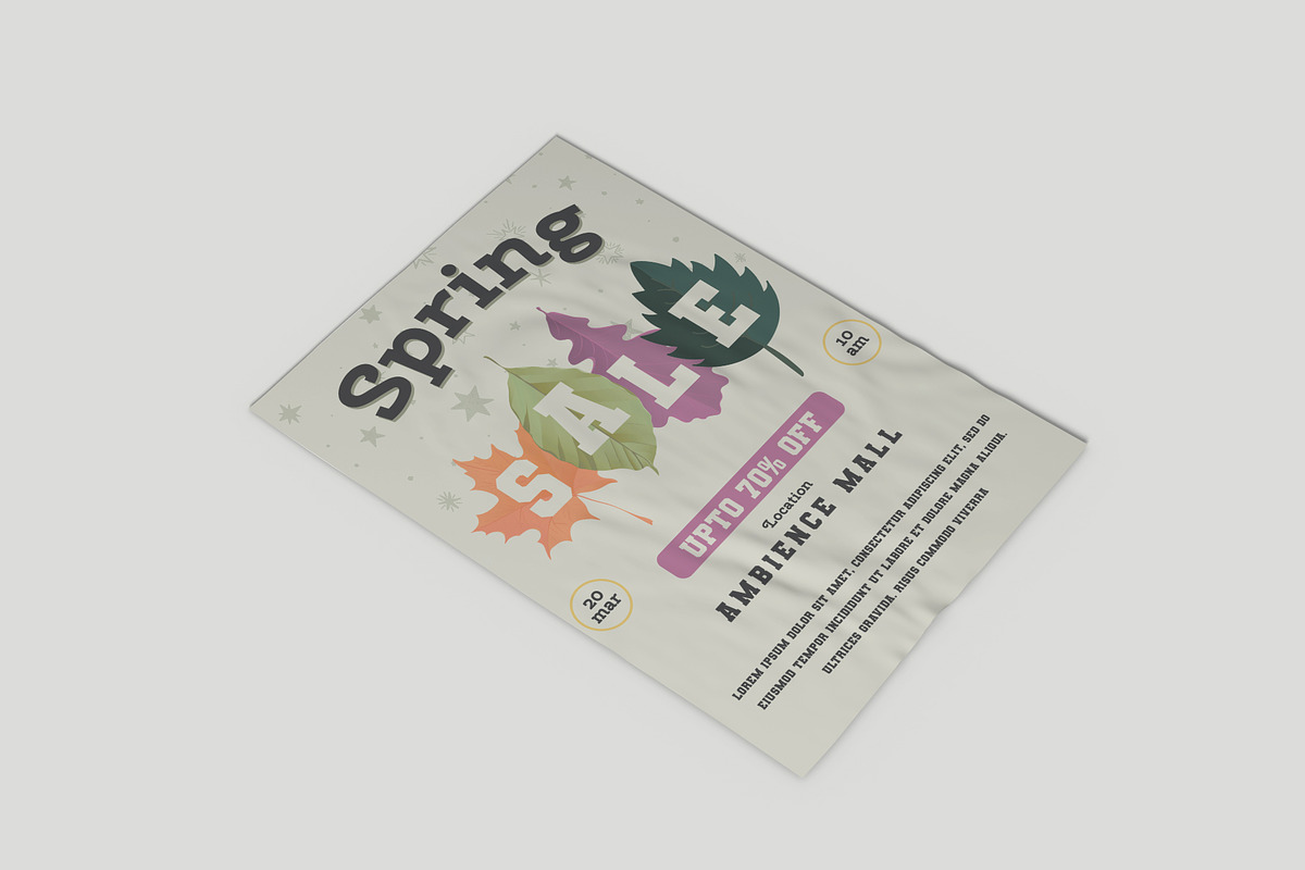 Spring sale Flyer, a Flyer Template by Voleshads (Photo 3 of 3)