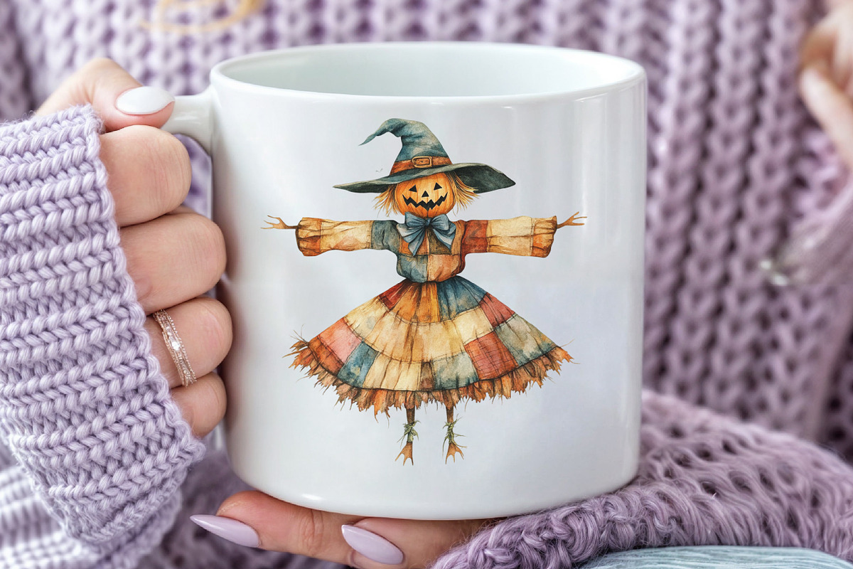 Halloween Scarecrow Girl Clipart, an Illustration by CraftArtStudio (Photo 5 of 6)