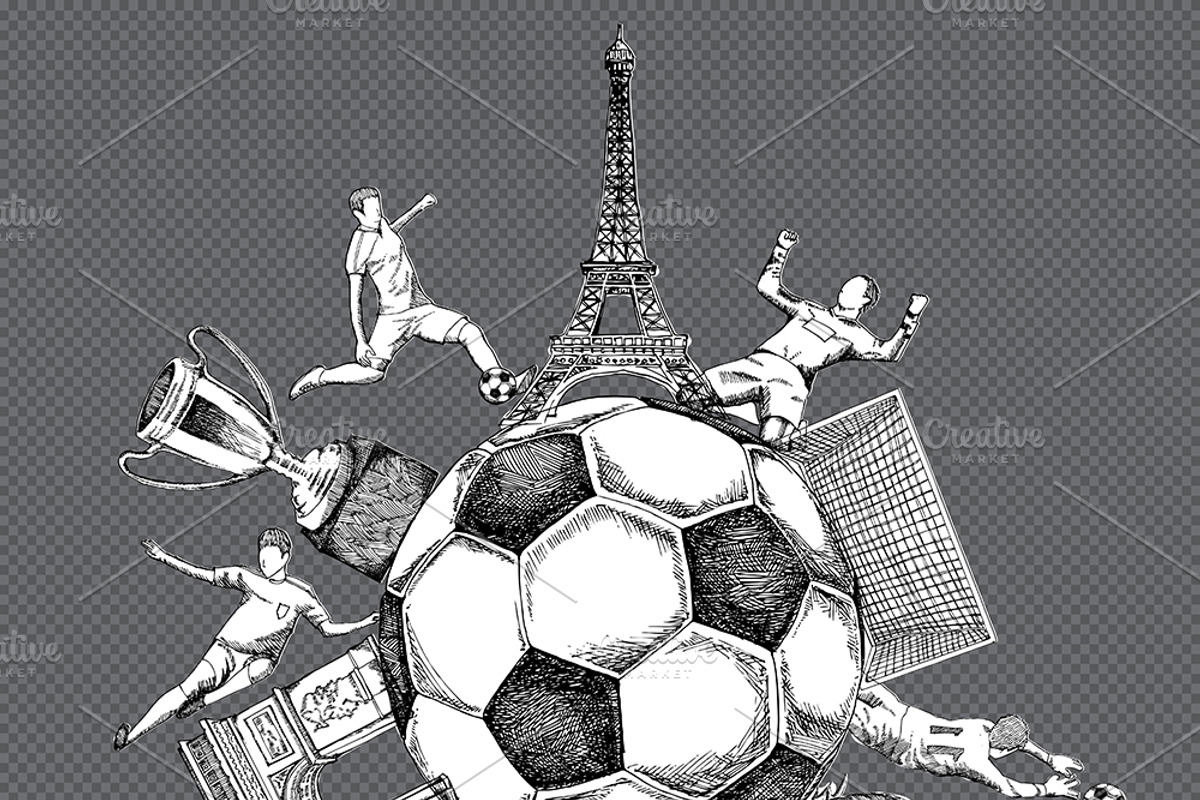 Drawing of soccer tournament poster., an Illustration by Paperboxshop (Photo 3 of 3)