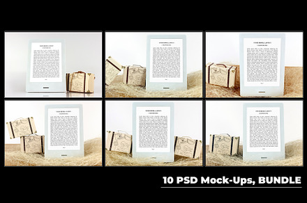 E-Book Reader,10 PSD Mock-Ups,BUNDLE
