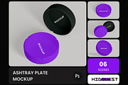 Ashtray Plate Mockup, a Mockup by hiddemaru (Thumbnail 1 of 4)