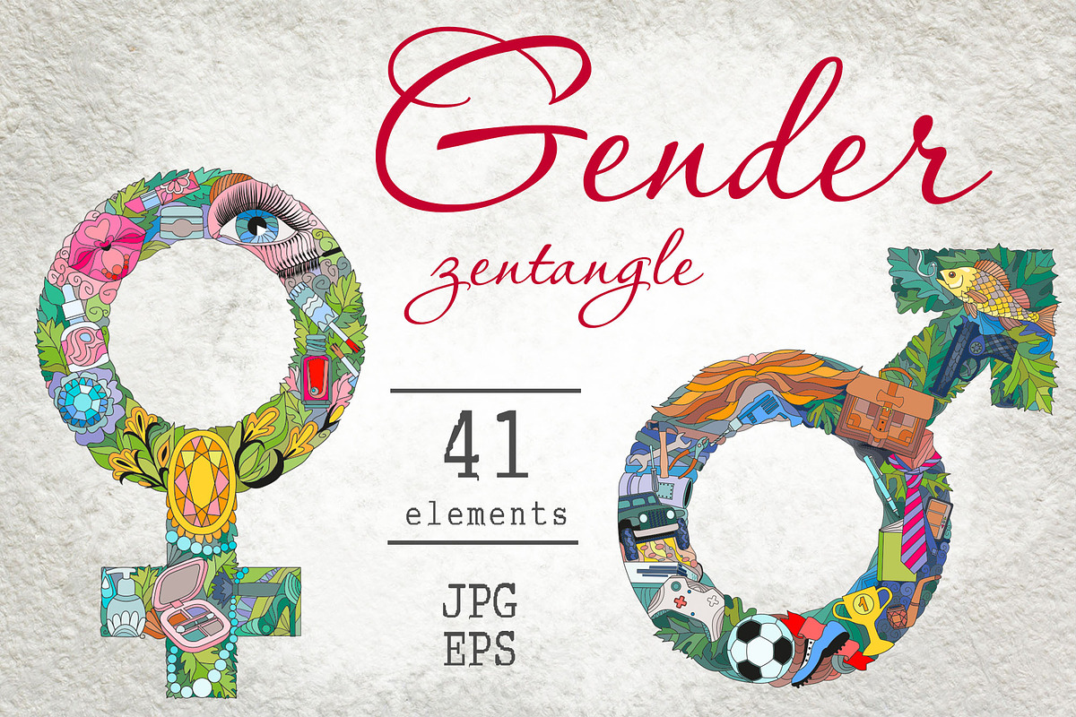 Gender identities zentangle, an Object Graphic by Watercolor fantasy (Photo 2 of 13)