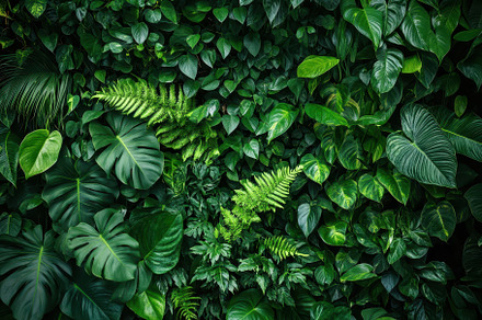 Lush green plants and tropical, a Photo by Pavel_design