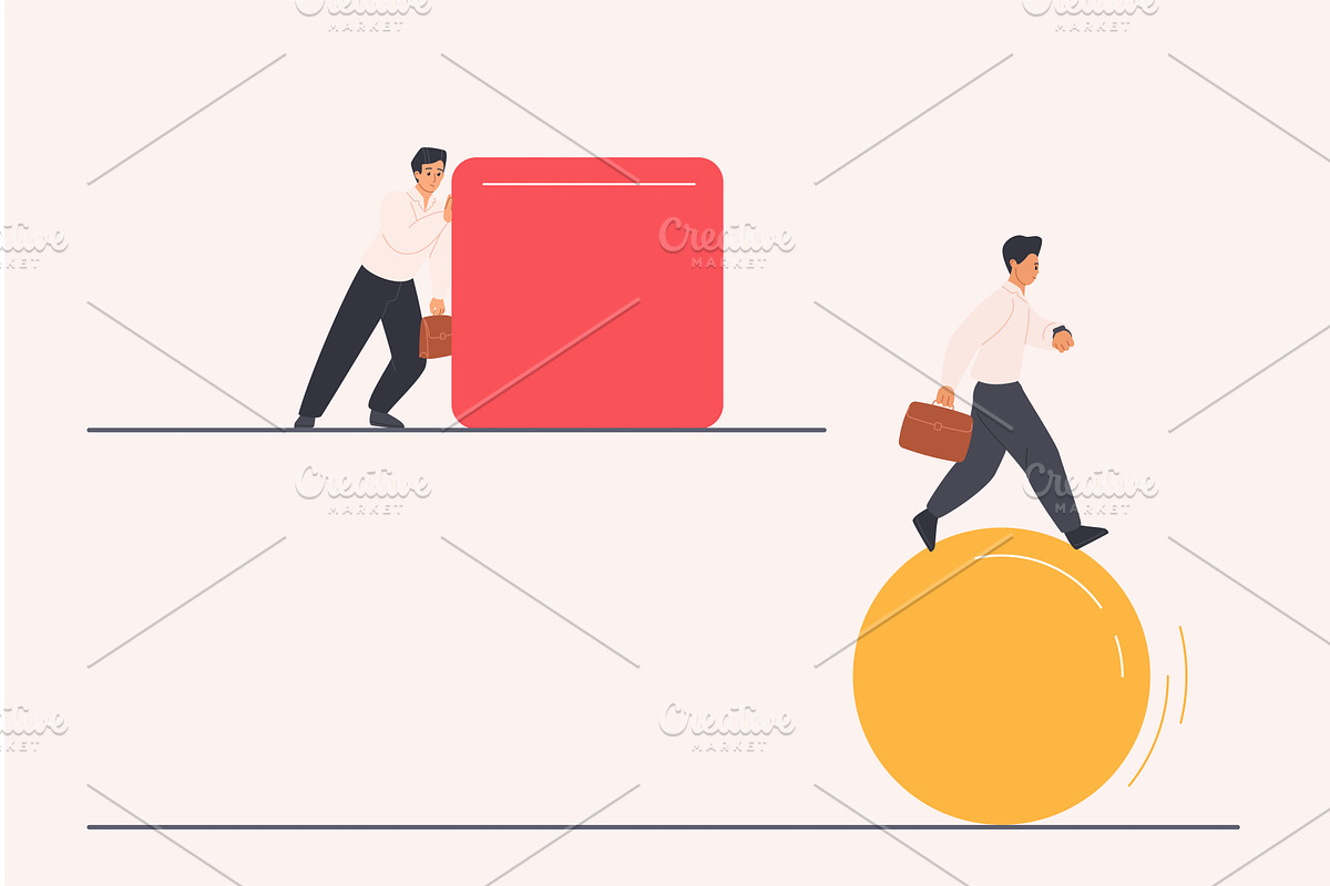 Efficiency smarter business solution, a Person Illustration by Lemberg Vector
