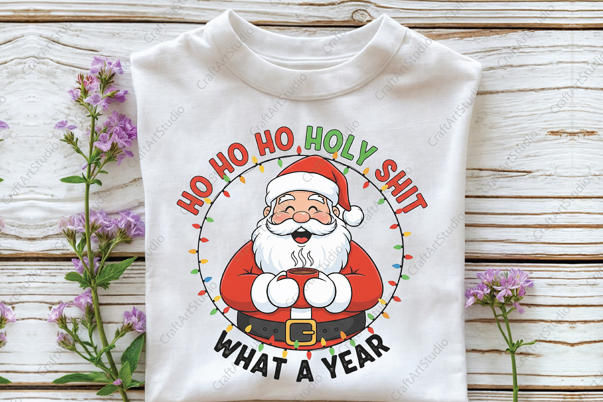 Ho Ho What a Year Santa Christmas, an Illustration by CraftArtStudio (Photo 3 of 4)