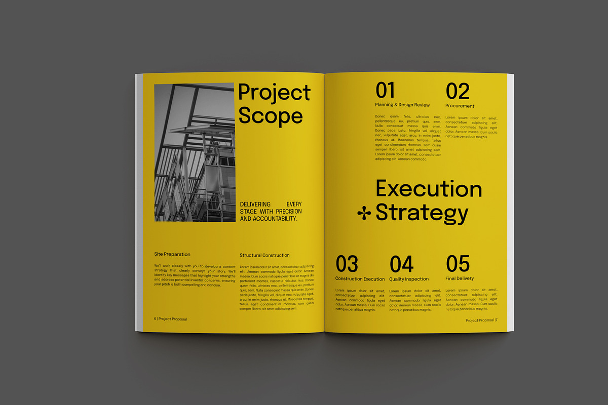 Yellow Construction Project Proposal, a Brochure Template by Neermana (Photo 5 of 11)
