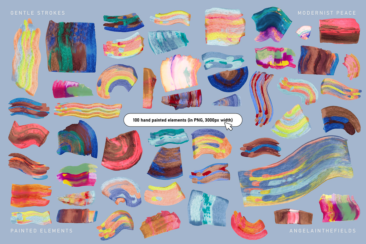 GENTLE STROKES Abstract Elements, an Object Graphic by angelainthefields (Photo 8 of 10)