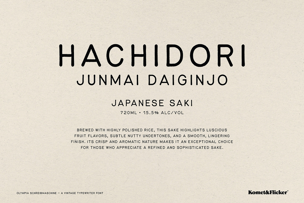 Olympia Schreibmaschine, a Sans Serif Font by Komet & Flicker (Photo 13 of 14)
