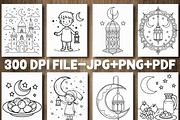Bold And Easy Ramadan Coloring Page, a Person Illustration by Design Station (Thumbnail 3 of 4)