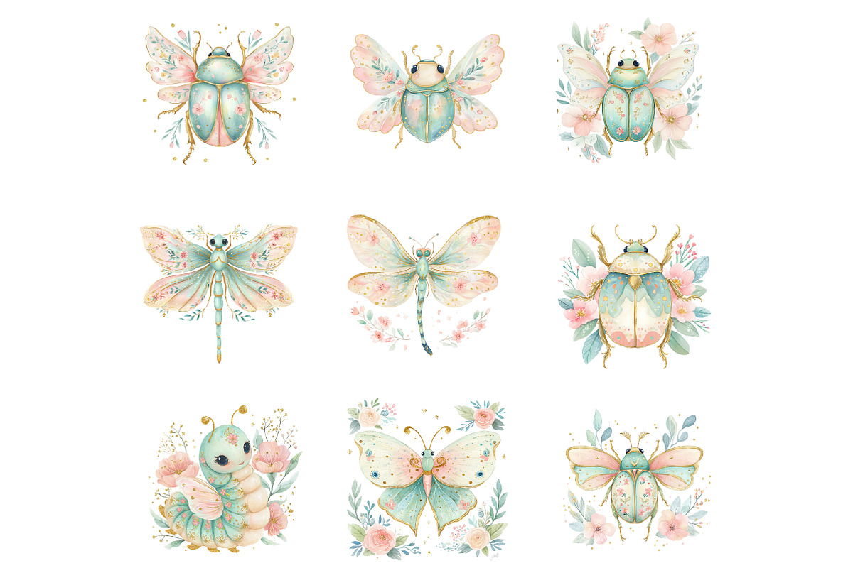 Spring Insects Garden Clipart, an Illustration by Designworld (Photo 5 of 8)