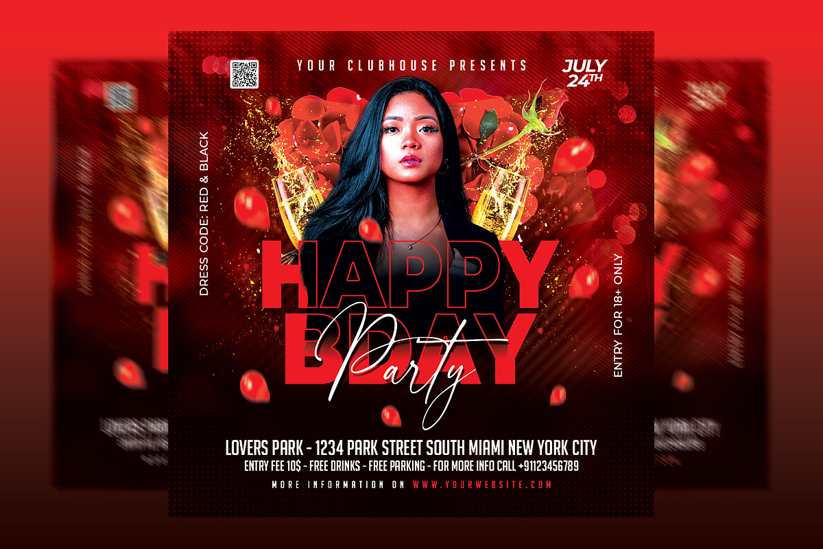 Birthday Bash Flyer, a Templates & Theme by MithilaCreation (Photo 1 of 5)