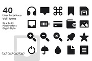40 Interface Vol 1 - Glyph, a Solid Icon by Kmg Design (Thumbnail 1 of 2)
