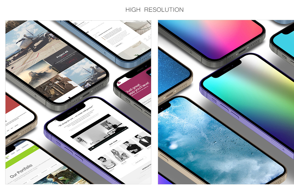 ALL 3D iPHONE MOCK-UP BUNDLE VOL-3, an iPhone Mockup by Graphicsworld125 (Photo 6 of 18)