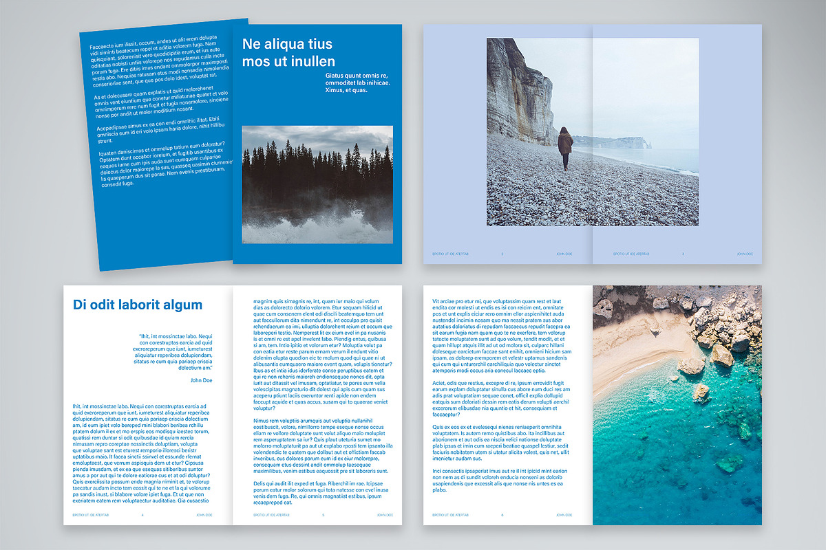 Cool Tone Editorial Template preview 2