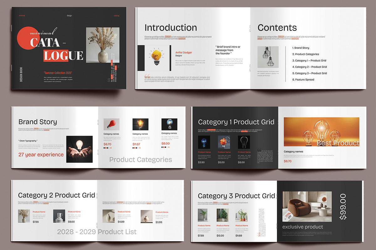 Modern Catalog Design for Business