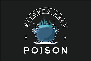 poison of witches logo vector design, a Branding & Logo Template by zyxroun shop
