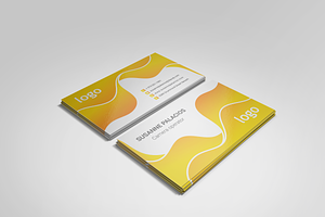 Yellow Business Card Template