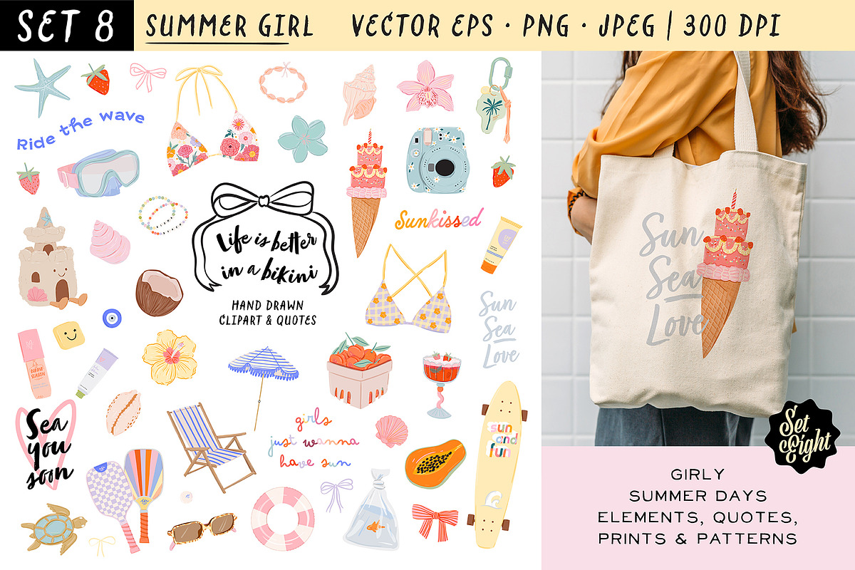 Cute Girly Clipart Bundle, an Object Graphic by Ruslana Lubenets (Photo 40 of 51)