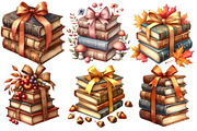 Autumn Bow Book Stack Sublimation, an Illustration by Designworld (Thumbnail 3 of 5)