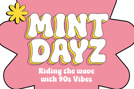 50% Mint Dayz Retro Rounded Display, a Sans Serif Font by Four Lines Std.