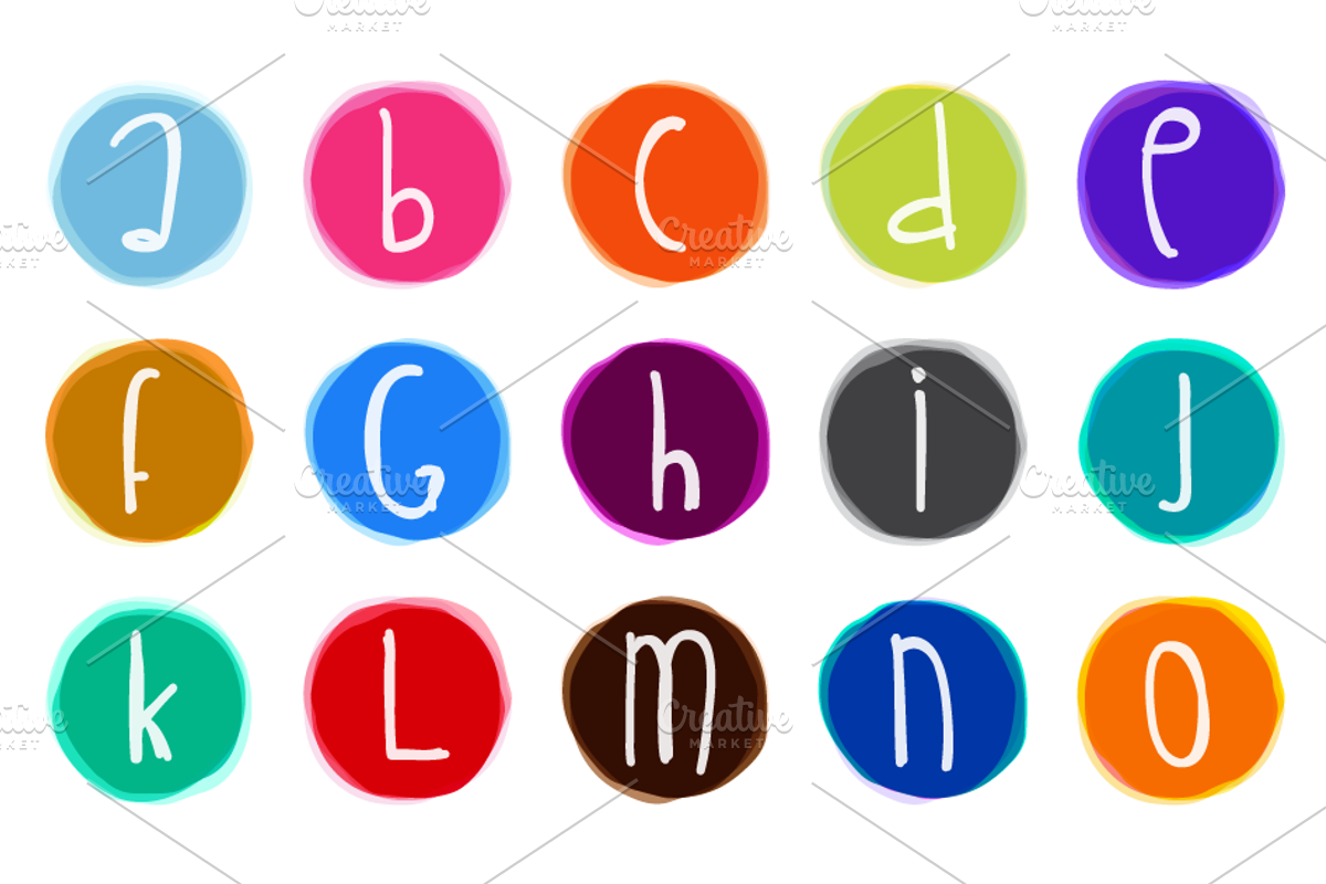 Alphabet Watercolors preview 2