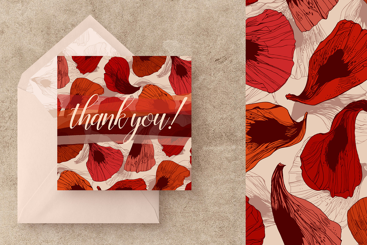 Flower wind. Set of floral patterns, a Pattern Graphic by julianaapina (Photo 7 of 11)