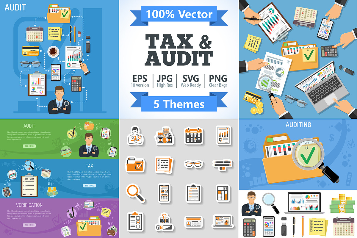 Auditing, Tax, Accounting Concepts, a Finance Illustration by TAlex (Photo 1 of 7)
