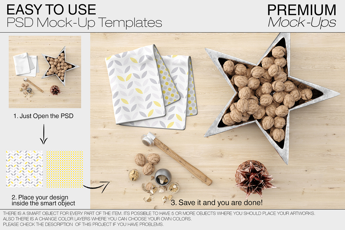 Kitchen Towel & Tablecloth Mockups, a Product Mockup by mock-ups (Photo 5 of 15)