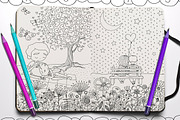 Love love love coloring book*, an Illustration by MiraBell (Thumbnail 3 of 4)