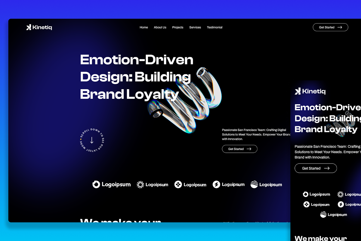 Kinetiq - Agency Framer Template, a Landing Page Template by Flow Samurai Templates (Photo 1 of 4)