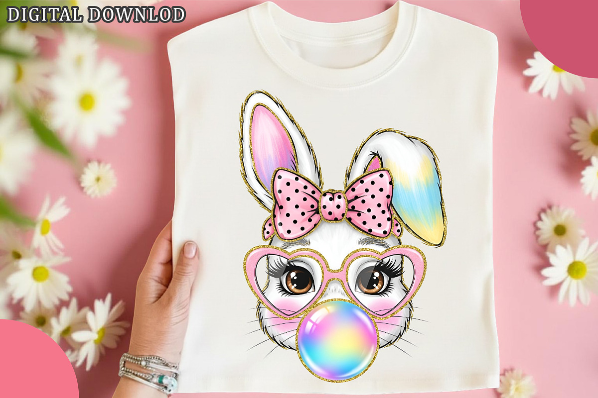 Easter Bunny Coquette PNG, an Illustration by OK Design (Photo 3 of 6)