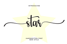 Star | Script Font